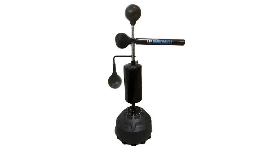 black all-in-one boxing speed ball with spinning bars