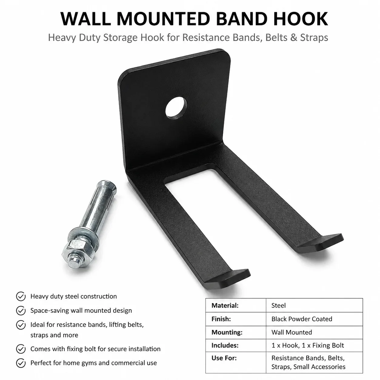 wall mounted band hook