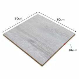 Grey Wood Grain Mat Size