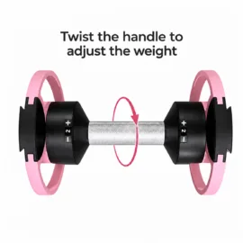 Adjustable dumbbell pink twist