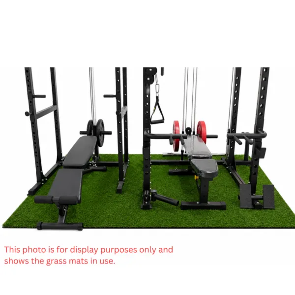 Grass rubber mats display
