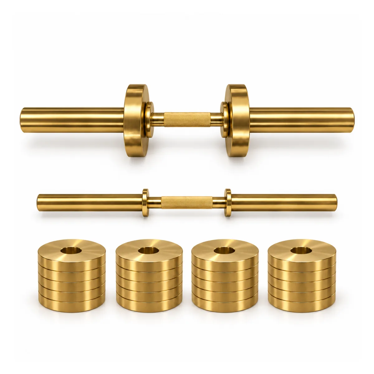 Gold Olympic Loadable Dumbbell Handles_long1