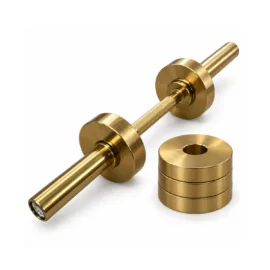 Gold Olympic Loadable Dumbbell Handles_short