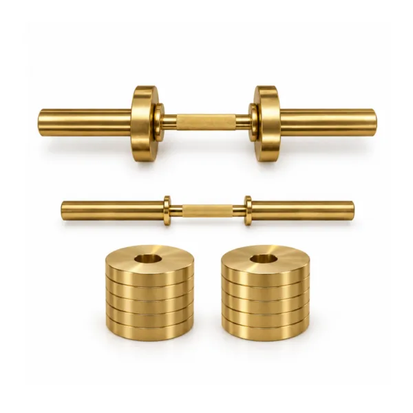 Gold Olympic Loadable Dumbbell Handles_short1