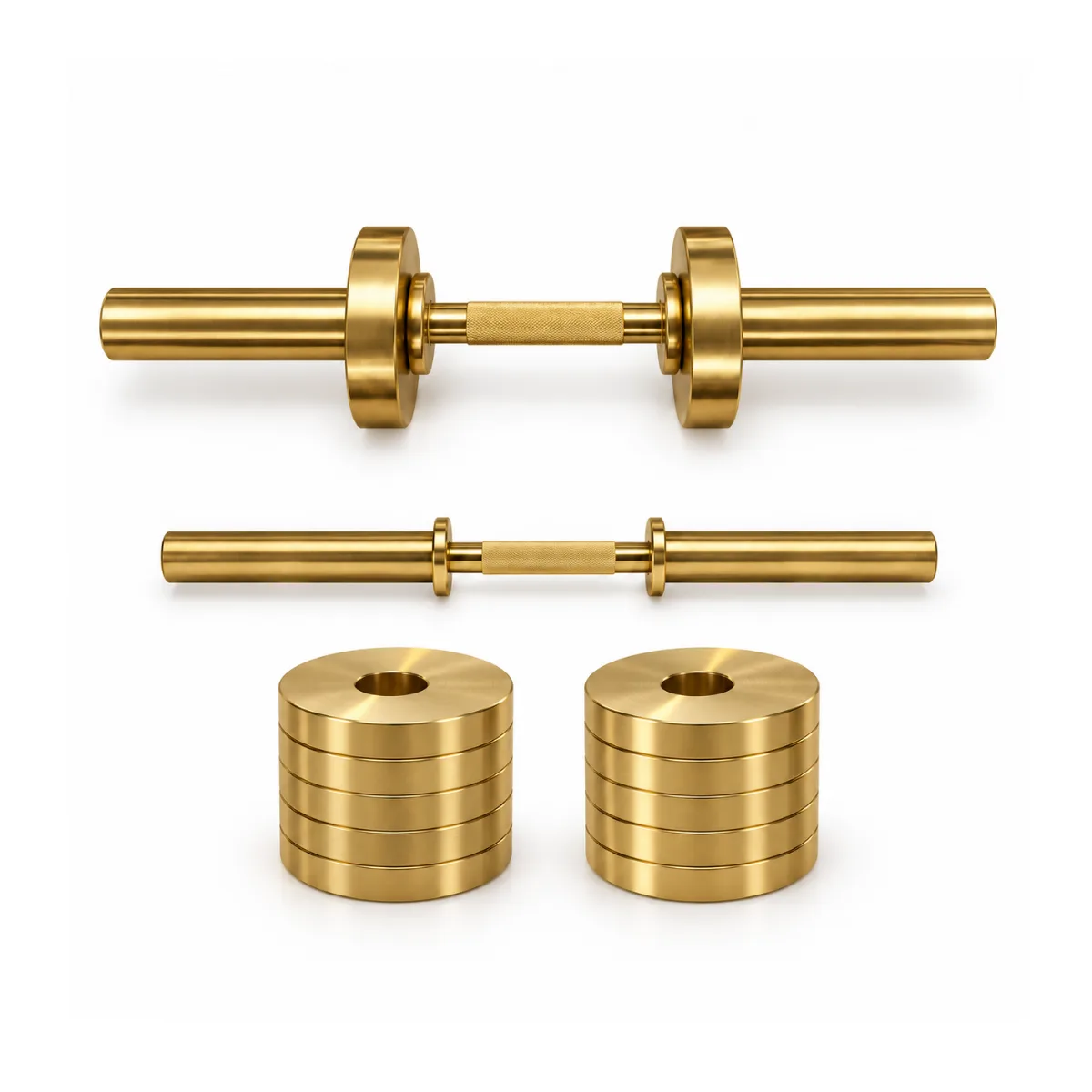 Gold Olympic Loadable Dumbbell Handles_short1
